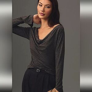 Long Sleeve Cowl Neck Top